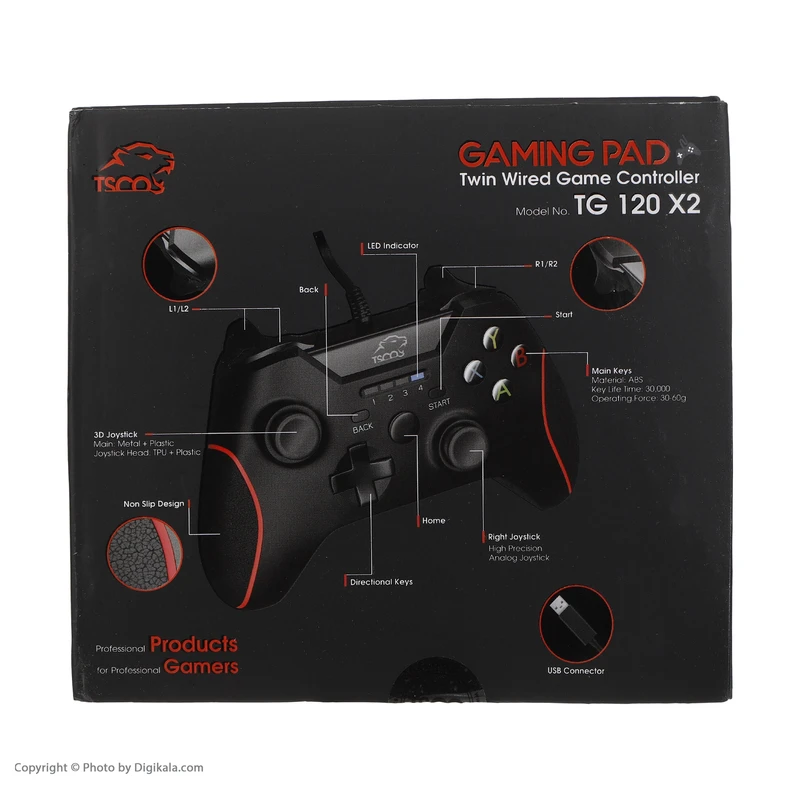 دسته بازی تسکو مدل TG 120 X2 بسته 2 عددی - تصویر 10