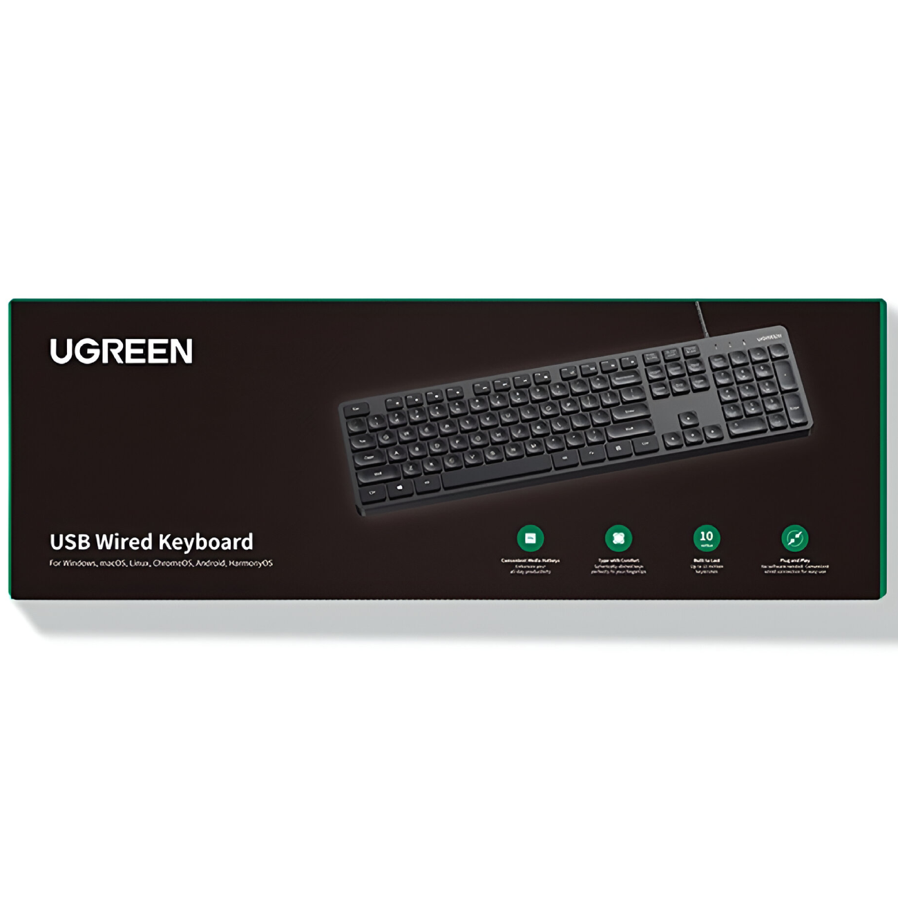 کیبورد سیمی USB یوگرین KU004 90875 - تصویر 3