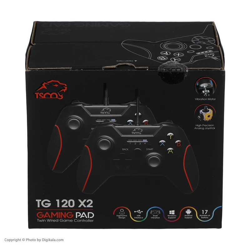 دسته بازی تسکو مدل TG 120 X2 بسته 2 عددی - تصویر 11